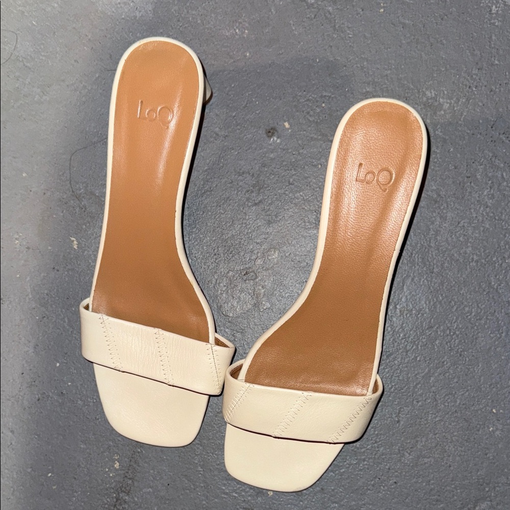 LOQ Cream and Tan Heels